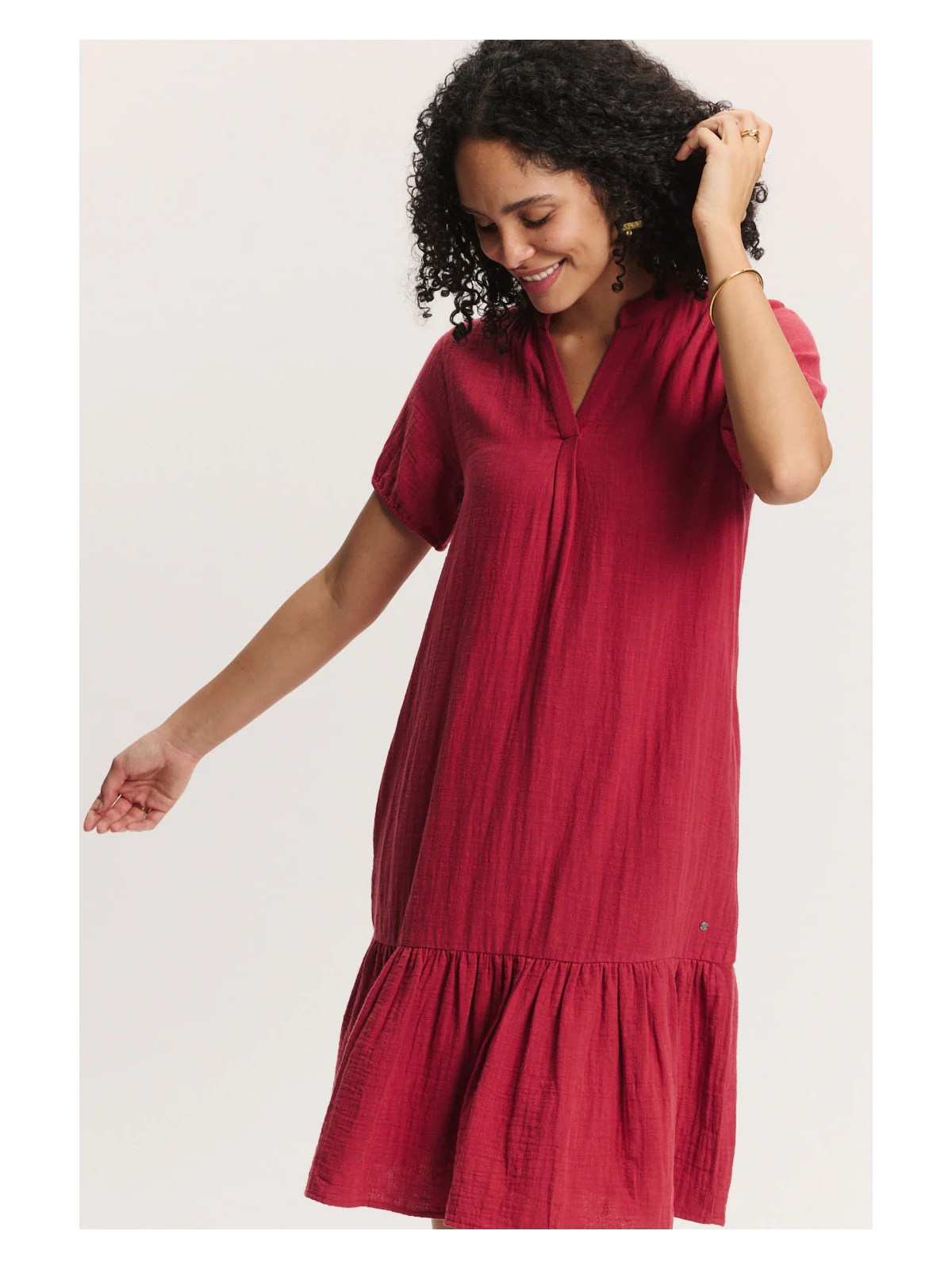 Robe pour Femme 100% Coton BIO, Motifs Rétro - Tranquillo