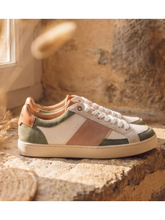 Chaussures Sessile "Hiba" Blanc/sauge/rosé
