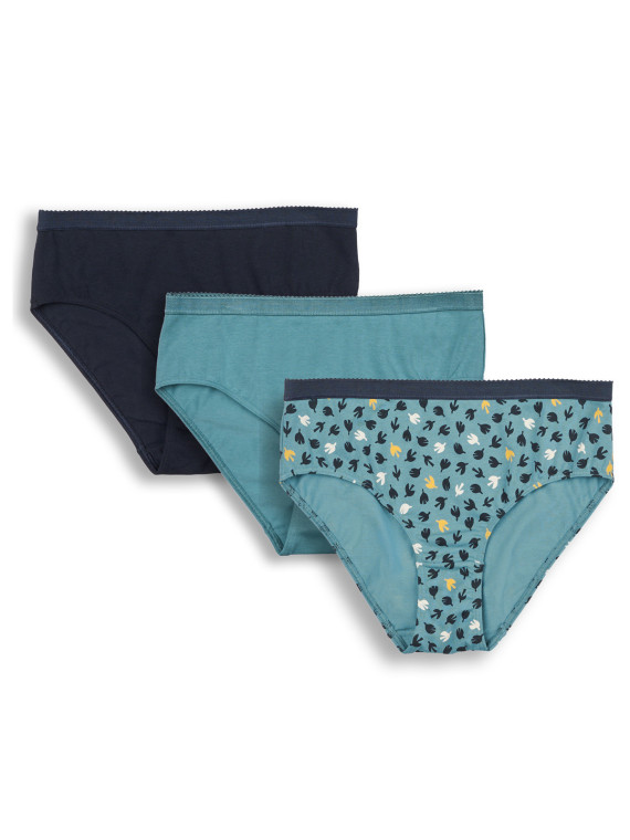Lot de 3 Slips pour Femme en Coton Bio Mauves - Livingcrafts