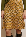 Jupe mi-longue pour Femme en Ecovéro Imprimé tulipe ocre- Tranquillo
