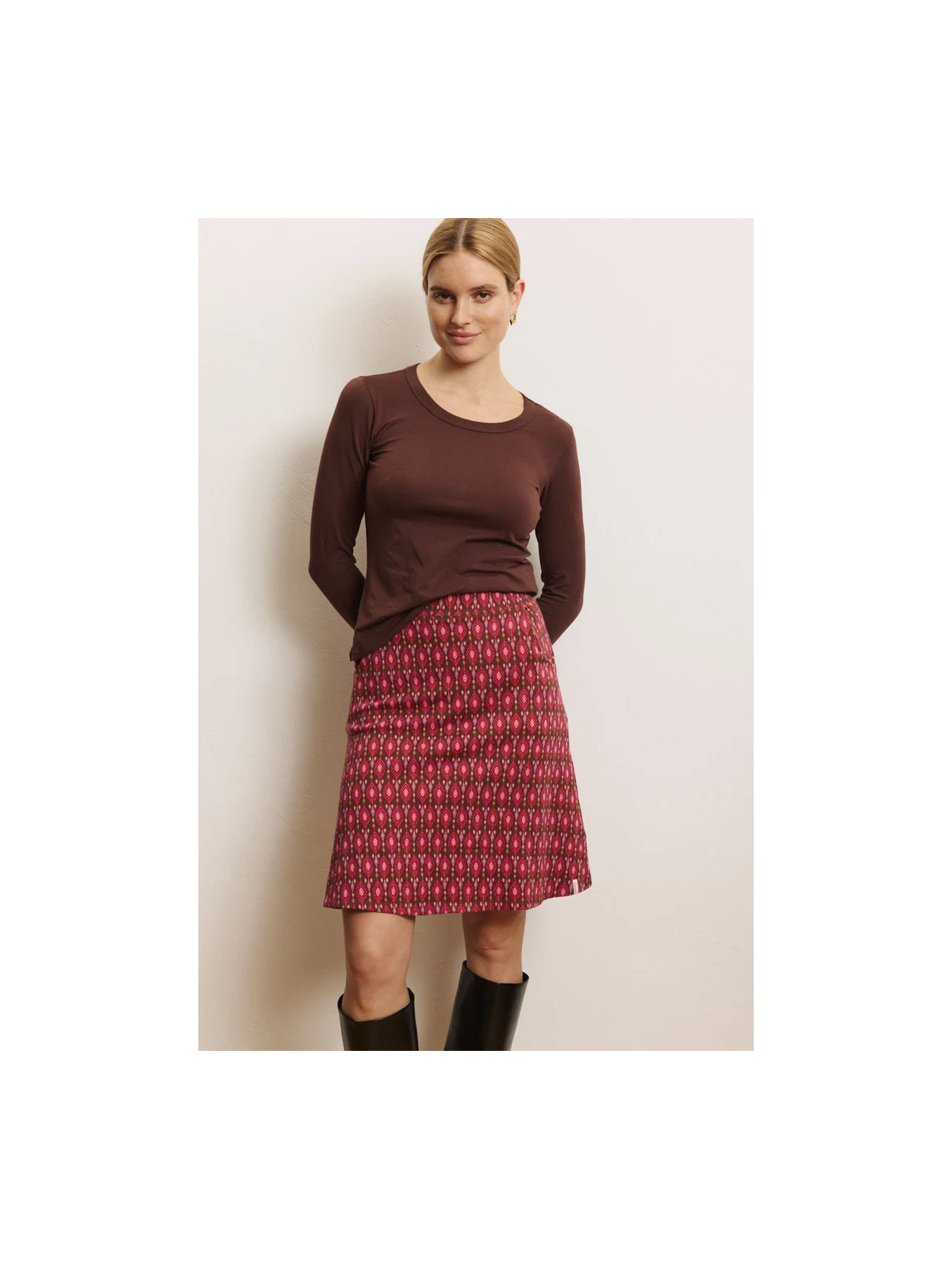 Jupe Femme en 100% Coton Bio Motifs Vintage - Tranquillo