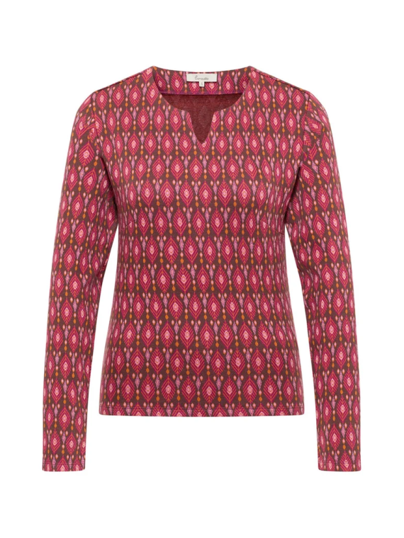Pull au Look Rétro en Coton BIO couleur Framboise - Tranquillo