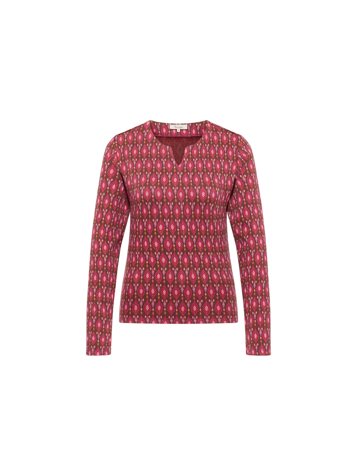 Pull au Look Rétro en Coton BIO couleur Framboise - Tranquillo