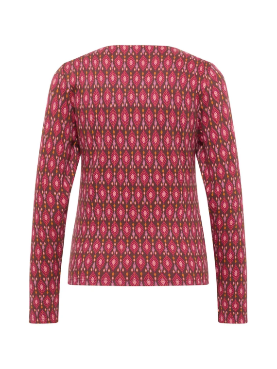 Pull au Look Rétro en Coton BIO couleur Framboise - Tranquillo