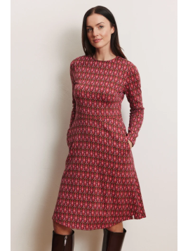 Robe pour Femme en Coton BIO, Motifs Rétro - Tranquillo