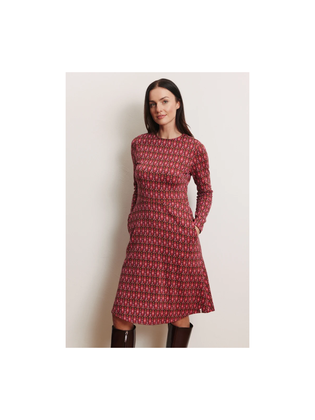 Robe pour Femme en Coton BIO, Motifs Rétro - Tranquillo