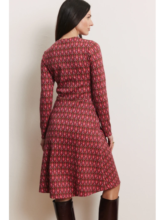 Robe pour Femme en Coton BIO, Motifs Rétro - Tranquillo