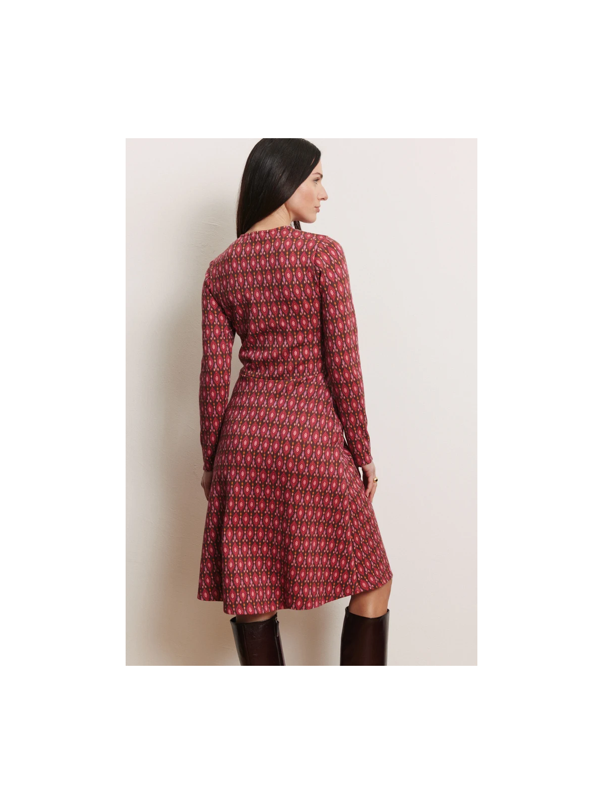 Robe pour Femme en Coton BIO, Motifs Rétro - Tranquillo