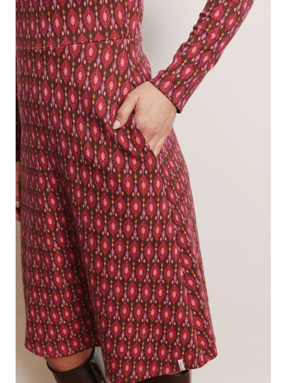 Robe pour Femme en Coton BIO, Motifs Rétro - Tranquillo