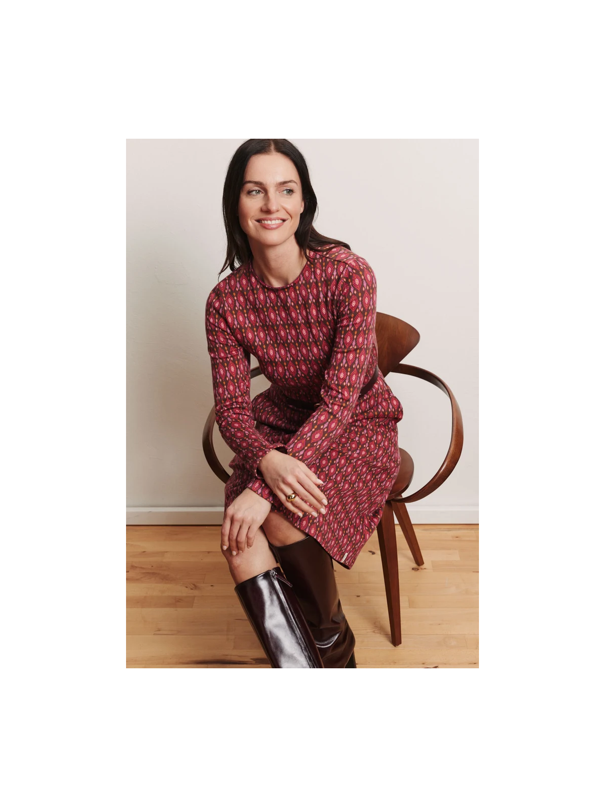 Robe pour Femme en Coton BIO, Motifs Rétro - Tranquillo