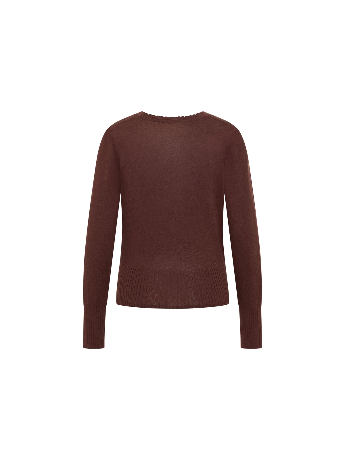 Cardigan pour Femme en 100% Coton Bio Couleur Chocolat - Tranquillo