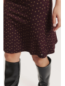 Jupe mi-longue pour Femme en Ecovéro Imprimé Bordeaux- Tranquillo