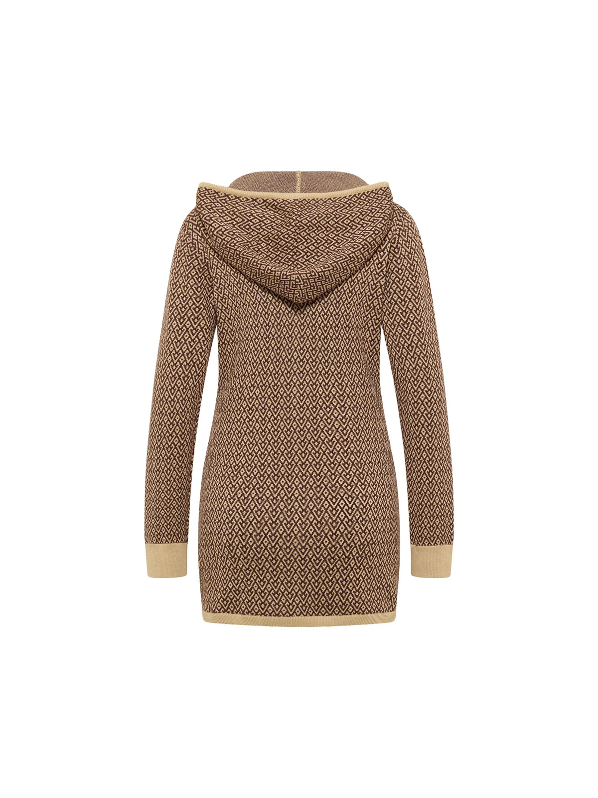 Veste 3/4 à capuche 100% Coton BIO chocolat - Tranquillo