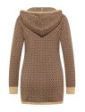 Veste 3/4 à capuche 100% Coton BIO chocolat - Tranquillo