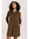 Robe en Velours Côtelé 100% Coton BIO Taupe- Tranquillo