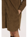 Robe en Velours Côtelé 100% Coton BIO Taupe- Tranquillo