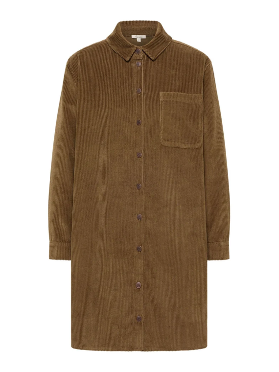 Robe en Velours Côtelé 100% Coton BIO Taupe- Tranquillo