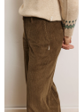 Robe en Velours Côtelé 100% Coton BIO Taupe- Tranquillo