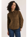 Surchemise en Velours Côtelé 100% Coton BIO Taupe- Tranquillo