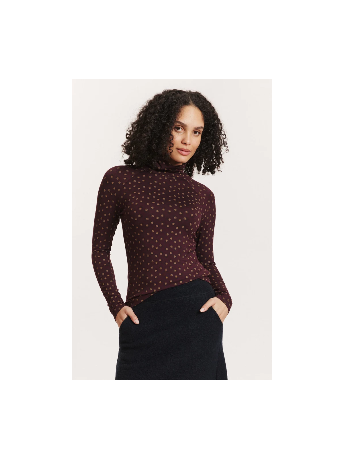 Chemise col roulé Femme en Ecovéro- Tranquillo