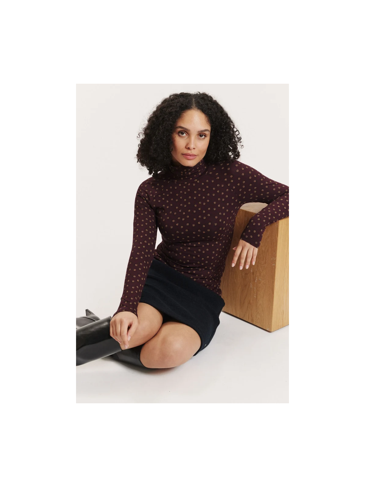 Chemise col roulé Femme en Ecovéro- Tranquillo