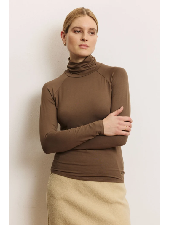 Chemise col roulé Femme en Ecovéro- Tranquillo