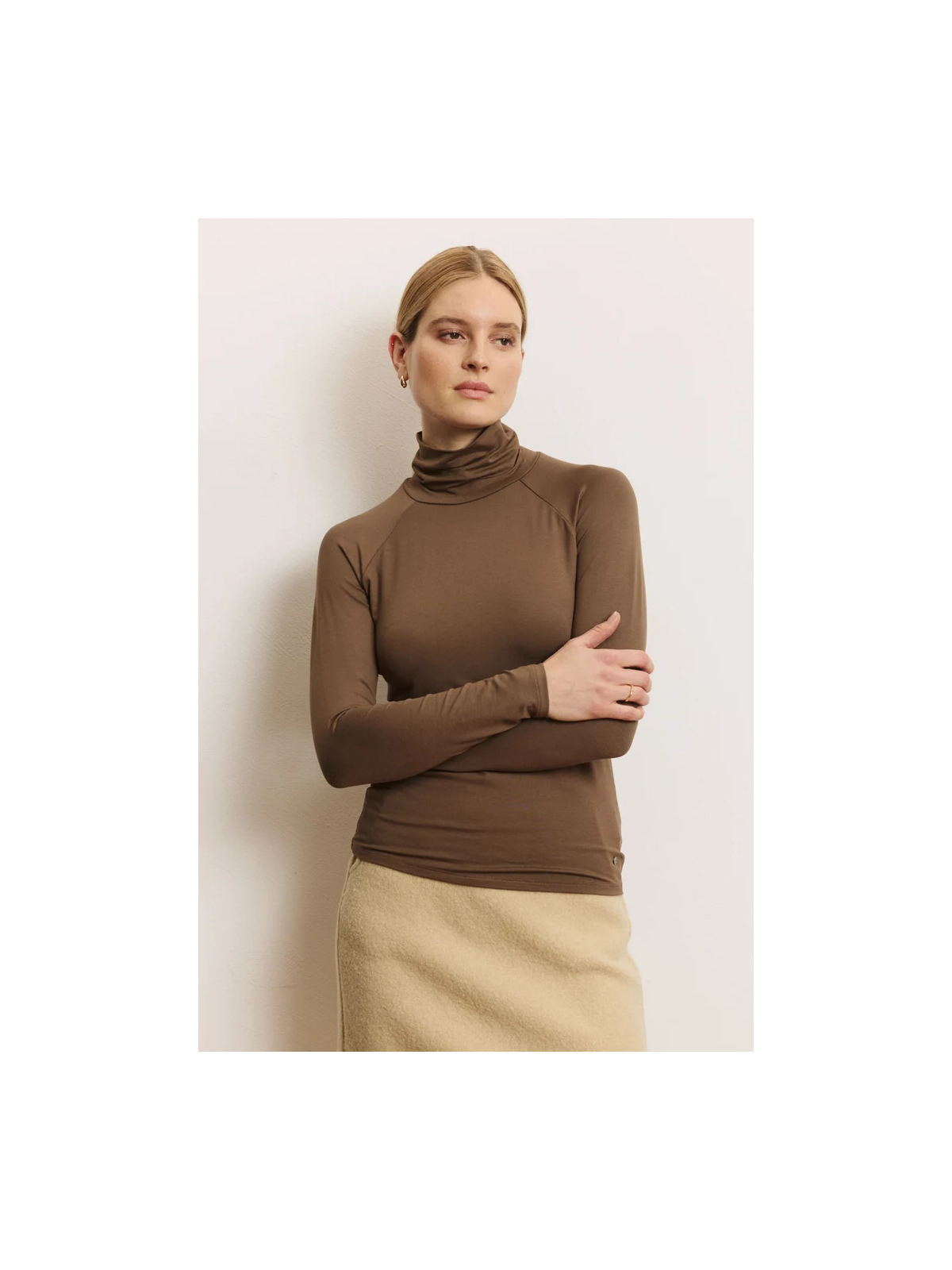 Chemise col roulé Femme en Ecovéro- Tranquillo