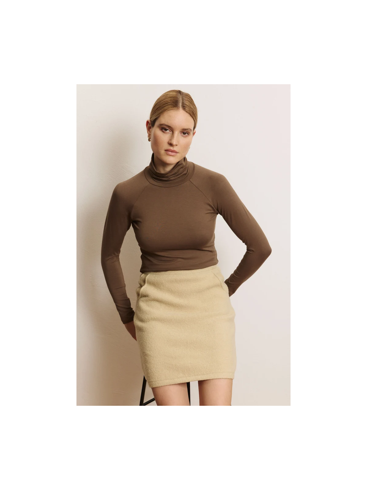 Chemise col roulé Femme en Ecovéro- Tranquillo