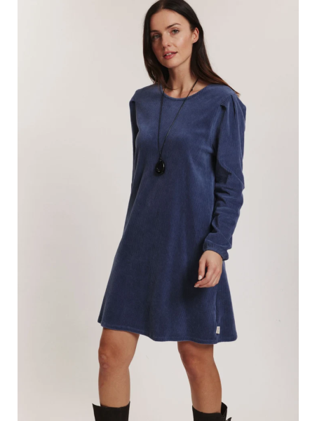 Robe en Velours Côtelé 100% Coton BIO Taupe- Tranquillo