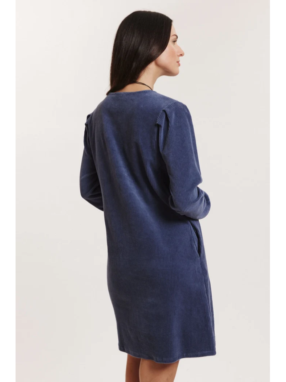 Robe en Velours Côtelé 100% Coton BIO Taupe- Tranquillo