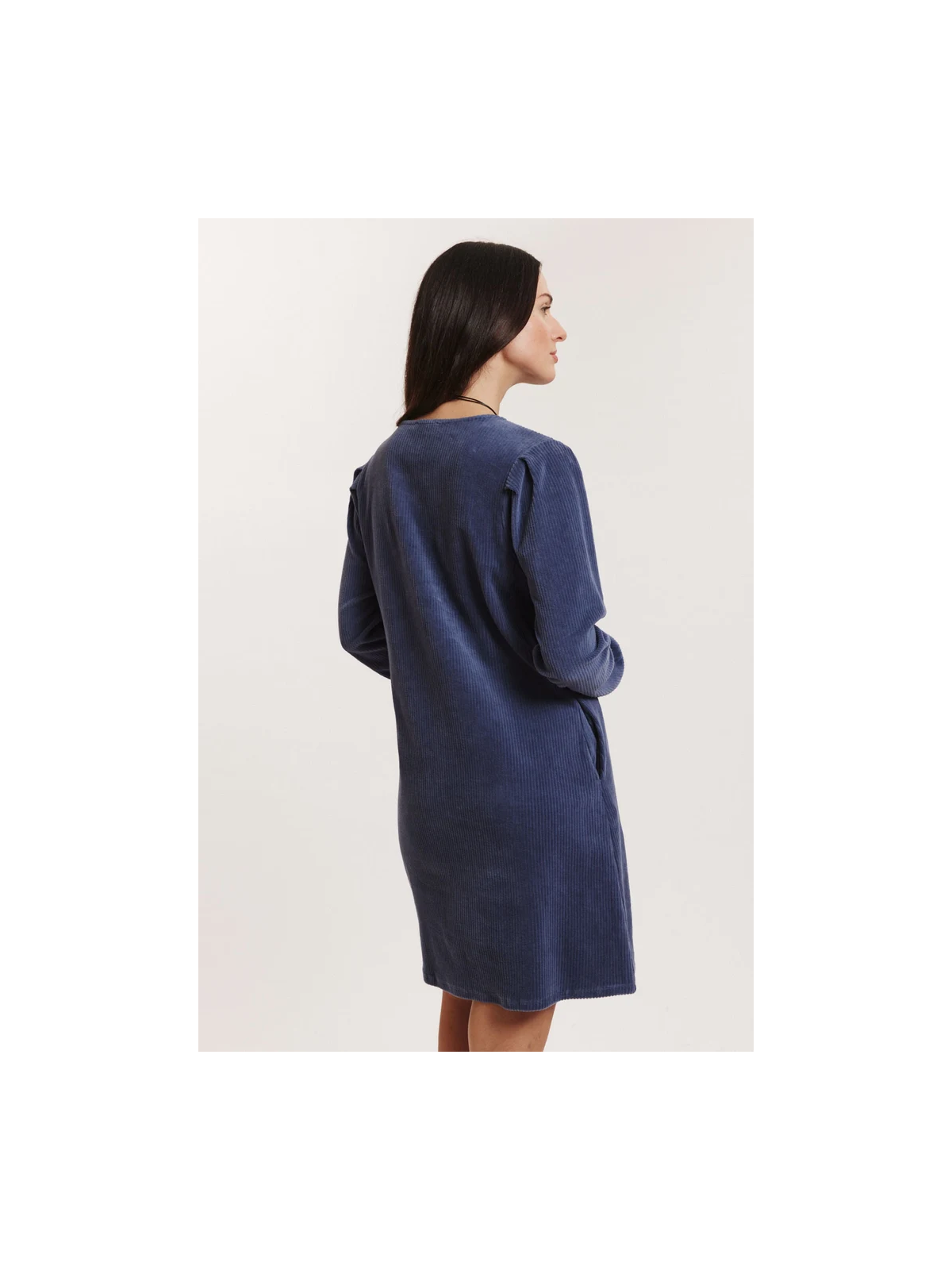 Robe en Velours Côtelé 100% Coton BIO Taupe- Tranquillo