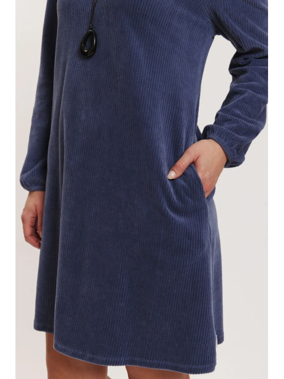 Robe en Velours Côtelé 100% Coton BIO Taupe- Tranquillo