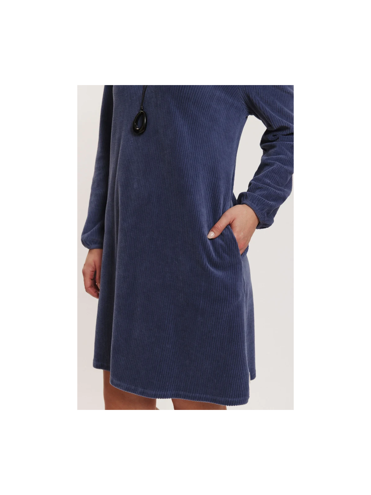 Robe en Velours Côtelé 100% Coton BIO Taupe- Tranquillo