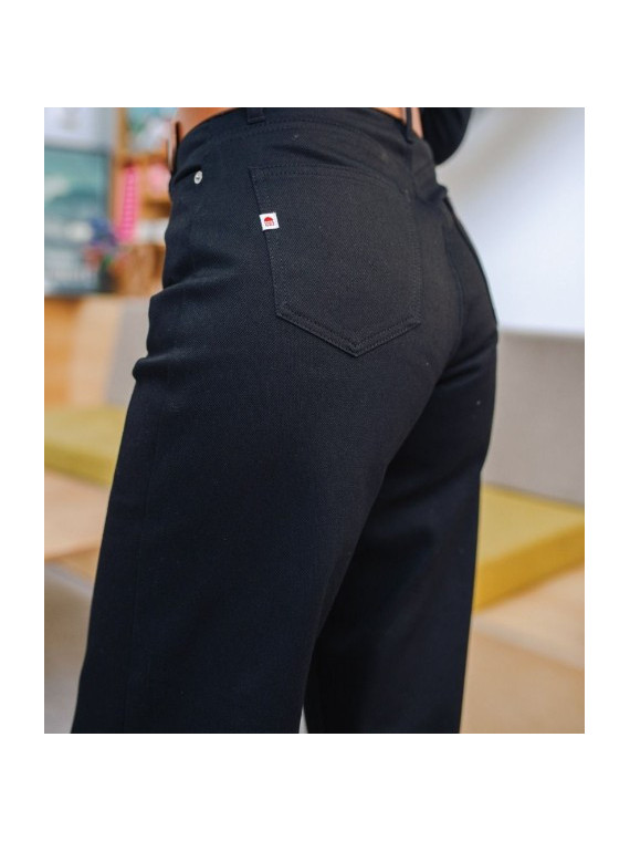 Jeans pour Femme Fabriqué en France Coupe Large Taille Haute - 1083