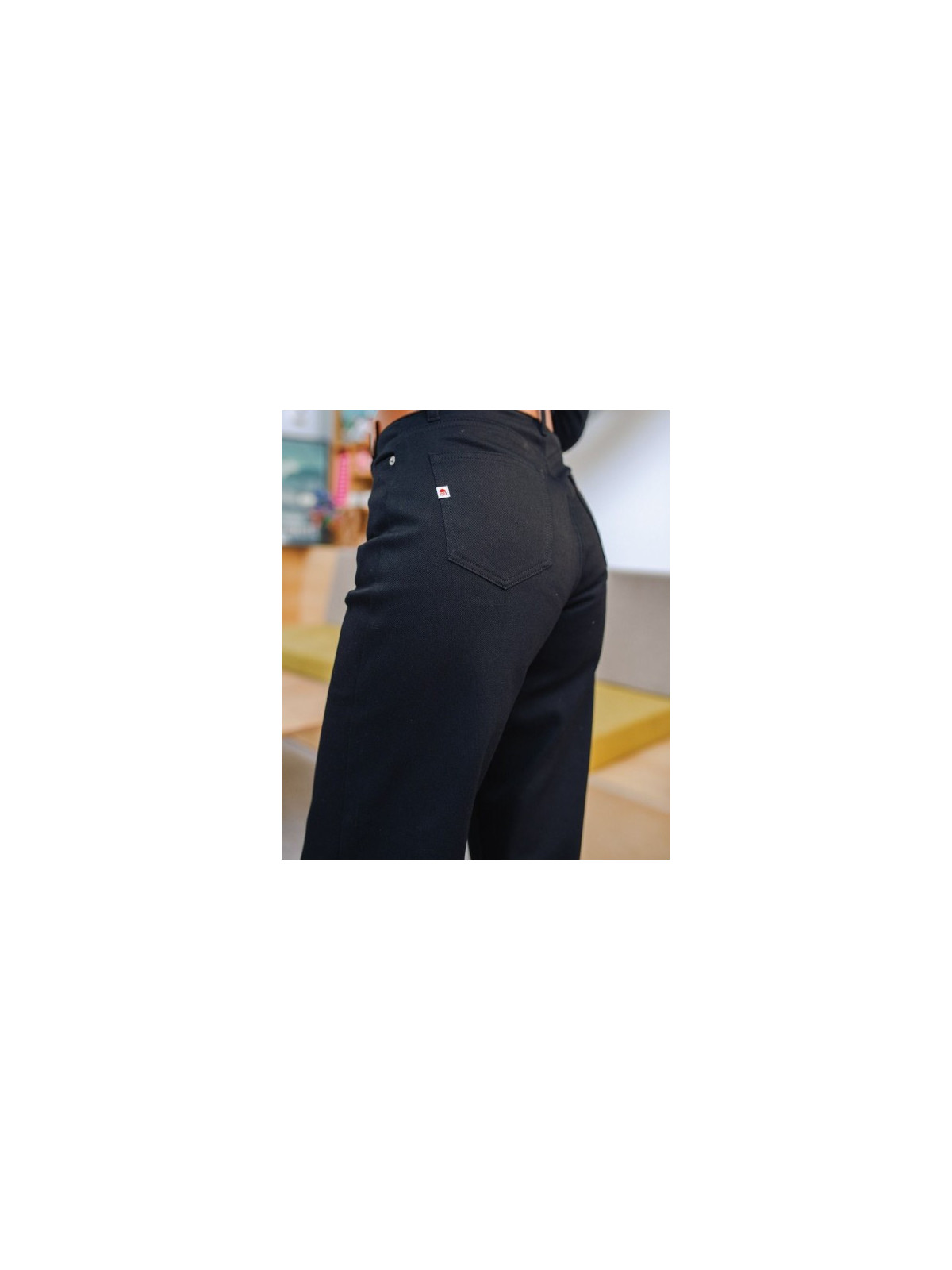 Jeans pour Femme Fabriqué en France Coupe Large Taille Haute - 1083