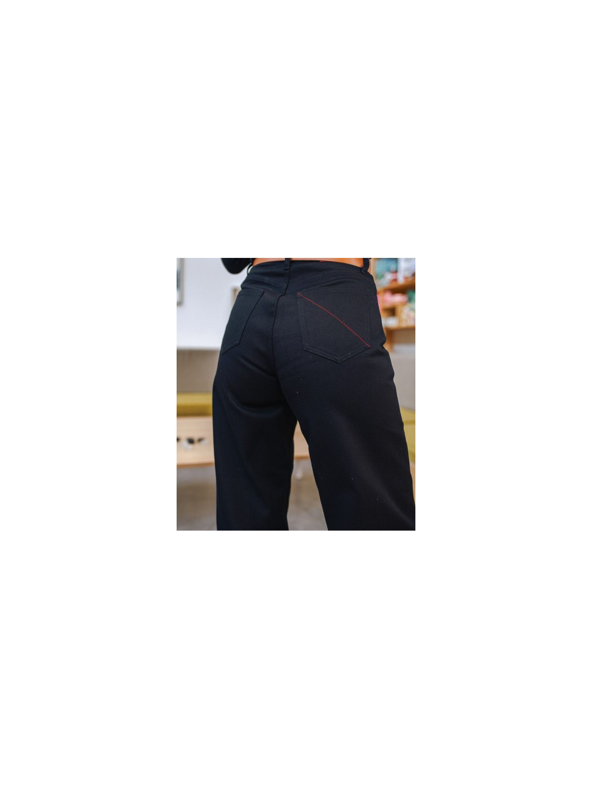 Jeans pour Femme Fabriqué en France Coupe Large Taille Haute - 1083