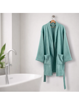Peignoir mixte en 100% coton bio marque éthique Living Crafts