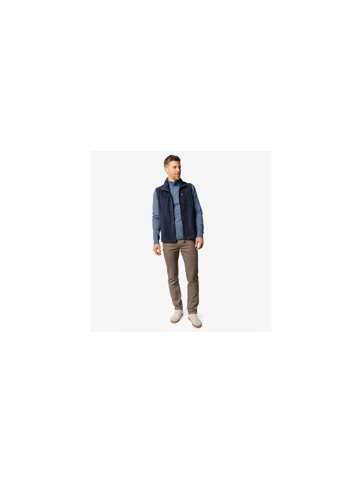 Veste Polaire sans Manche pour Homme en 100% coton bio - Livingcrafts