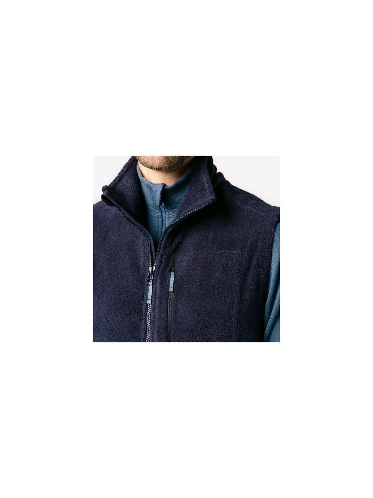 Veste Polaire sans Manche pour Homme en 100% coton bio - Livingcrafts