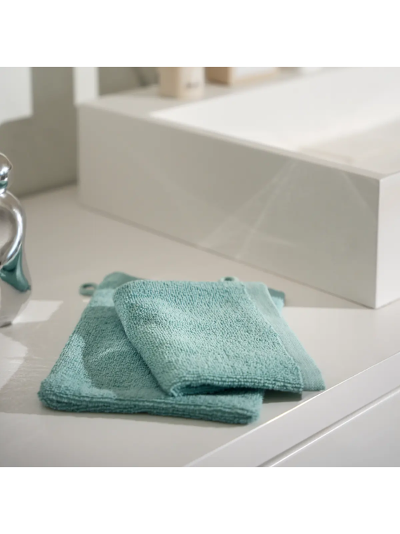 2 Gants de toilette 100% coton bio 22x16cm Living Crafts Lot de 2 G...