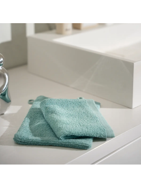 2 Gants de toilette 100% coton bio 22x16cm Living Crafts Lot de 2 G...