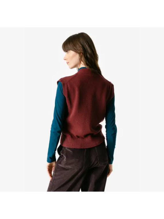 Veste sans Manche en Coton BIo et laine- Livingcrafts