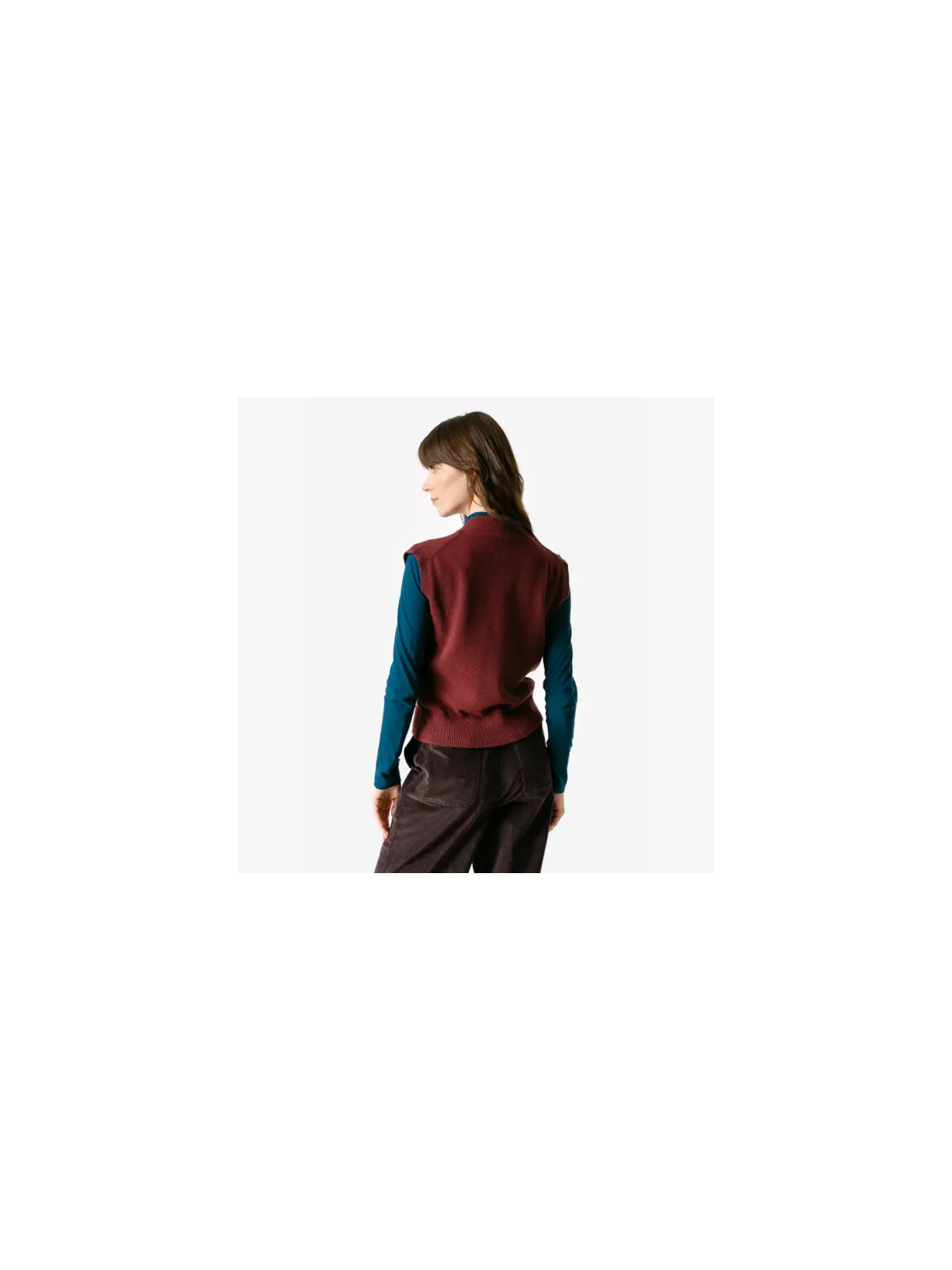 Veste sans Manche en Coton BIo et laine- Livingcrafts