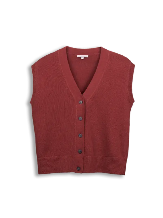Veste sans Manche en Coton BIo et laine- Livingcrafts