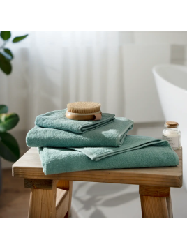 Serviette de toilette 100% coton bio 100x50cm MarqueLiving Crafts