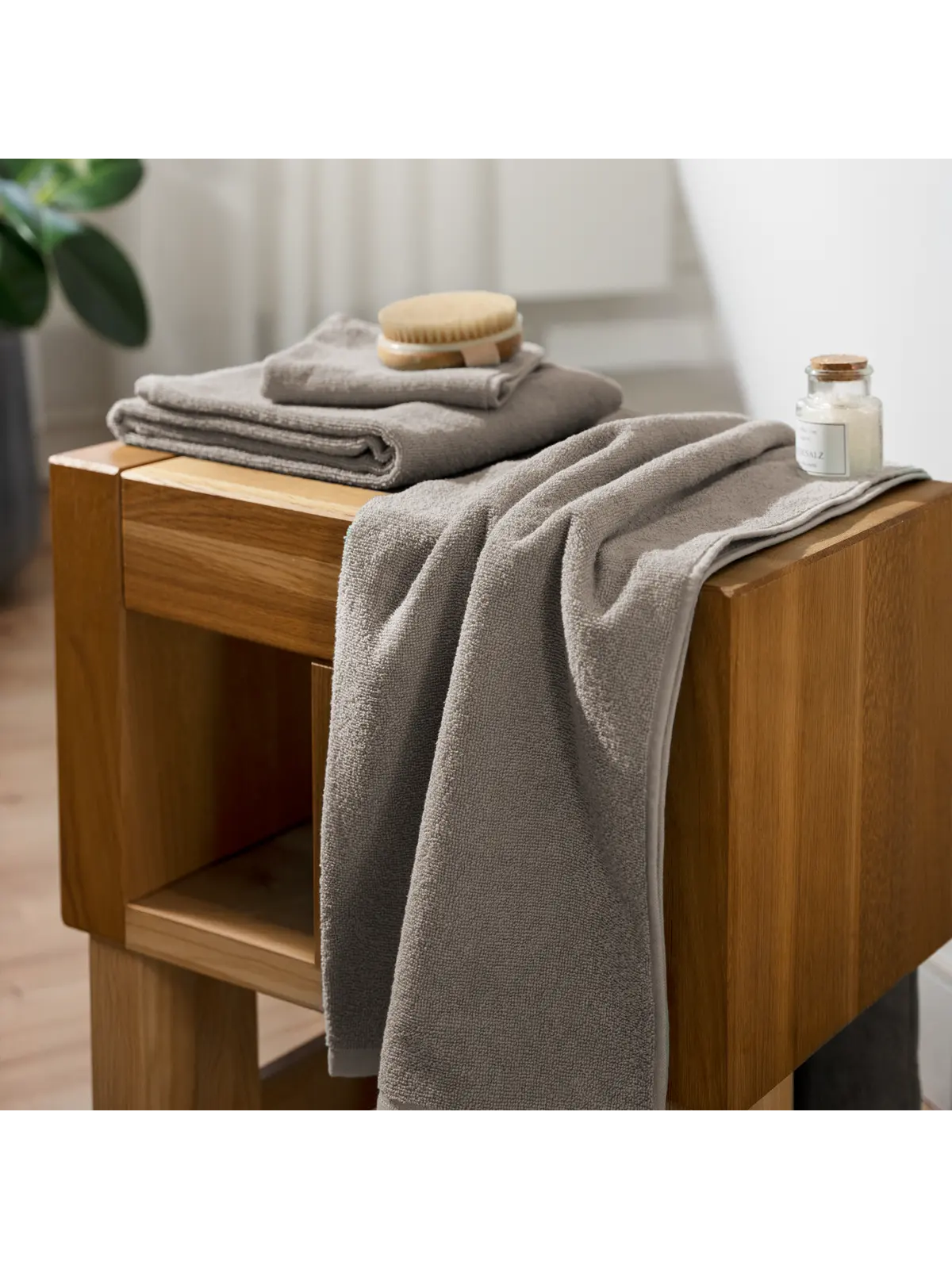 Serviette de toilette 100% coton bio 100x50cm MarqueLiving Crafts