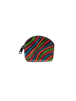 Porte-monnaie en cuir multicolore