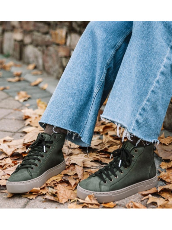 Chaussures Montantes pour Femme en Cuir Doublées Laine - Naturalworld