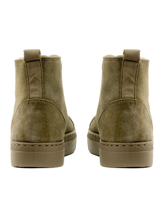 Chaussures Montantes Fourrées Laine Couleur Beige - Naturalworld