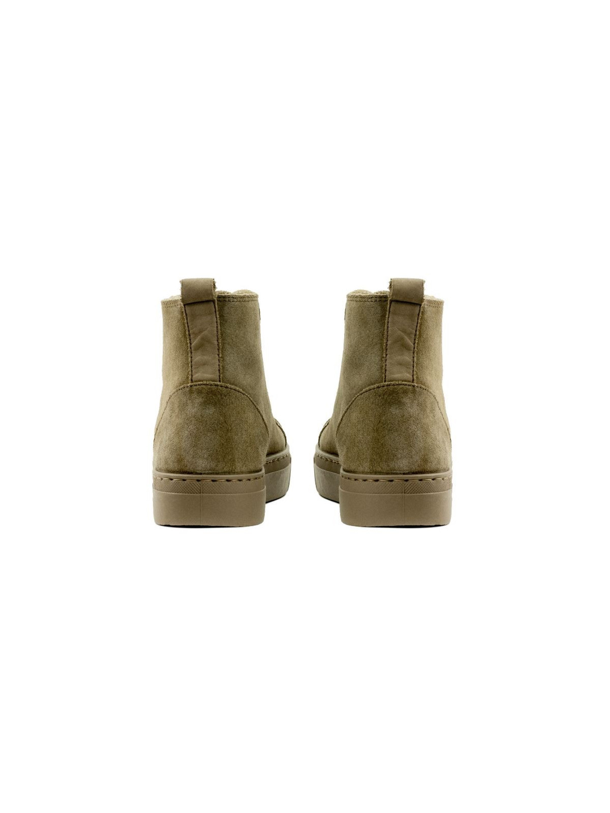 Chaussures Montantes Fourrées Laine Couleur Beige - Naturalworld